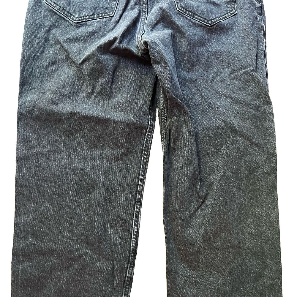 Abercrombie & Fitch The Dad High Rise Black Denim Jeans Button Fly Women's 8 - Picture 7 of 9